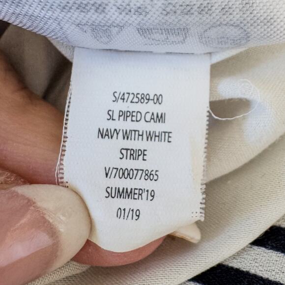 Banana Republic, Navy & White Horizontal Striped Lined Camisole, Women's Small - Picture 8 of 9